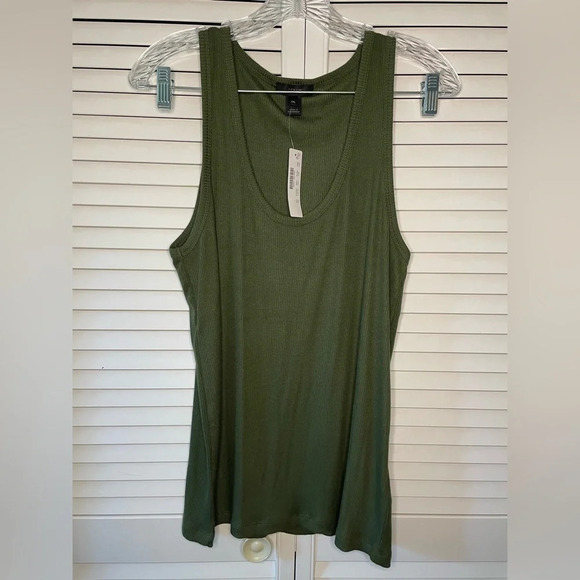 J. Crew NWT Green Olive Scoop-neck Size XXL Women’s 1993 Favorite Tank Ribbed - Picture 5 of 12